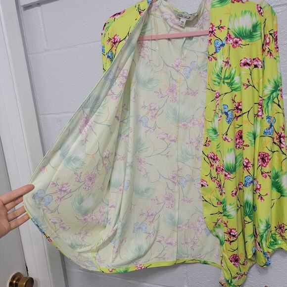 NWT Pioneer Woman Dolman Topper S/M Chartreuse Floral - Picture 6 of 11